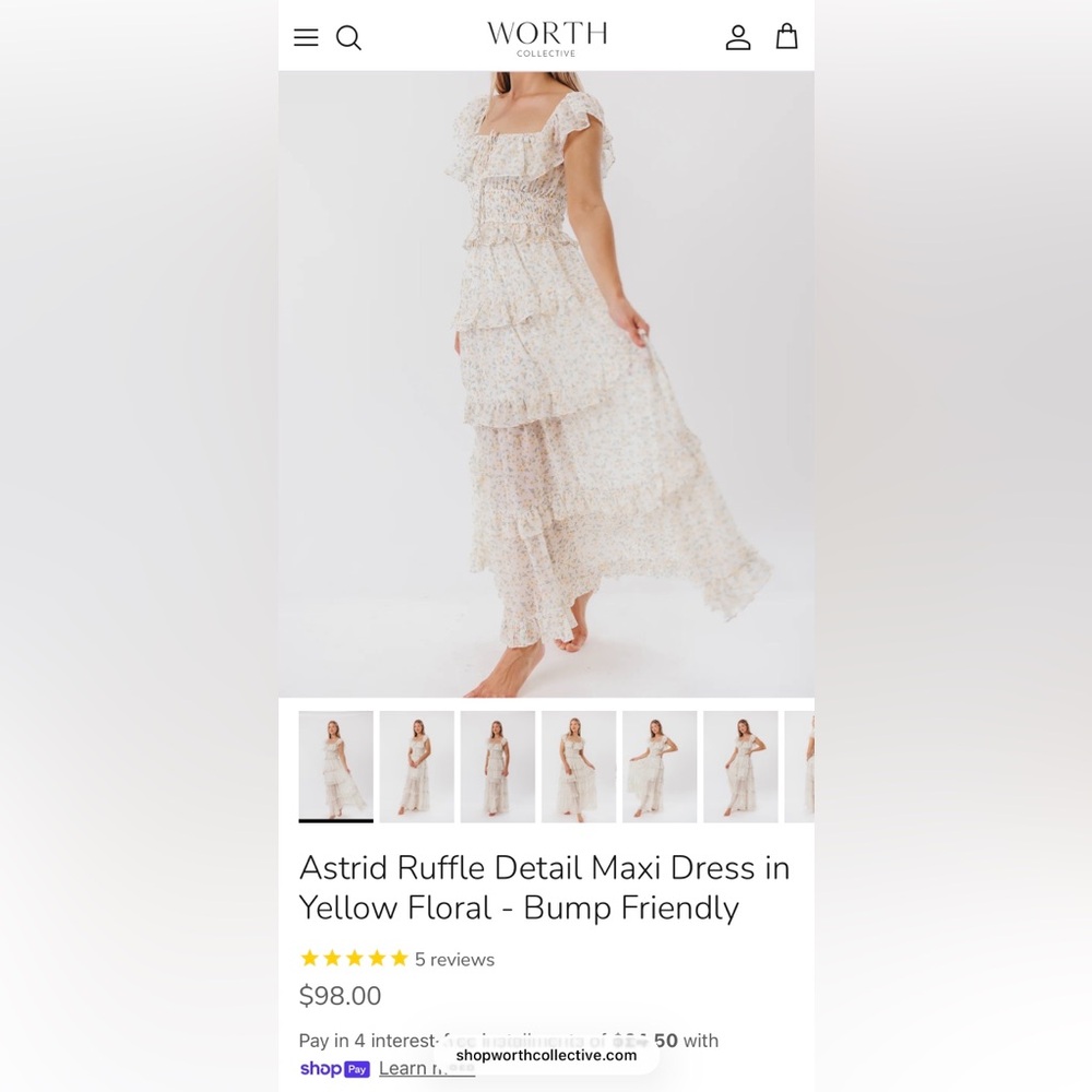 Worth Collective Meg Floral Maxi Dress
